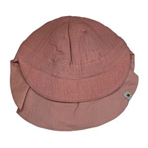 NWT - HutteliHut - Cotton Muslin Safari Hat with Chin Straps - Pink